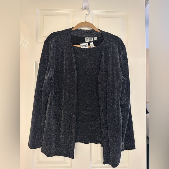 Chico’s Sparkly Sweater Set - Size 2 - Picture 1 of 7